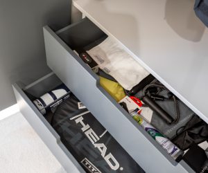 Luxury home gym storage